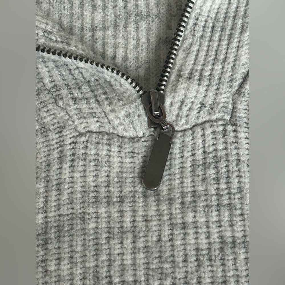 Quarter Zip Pointelle Sweater - Picture 7 of 9